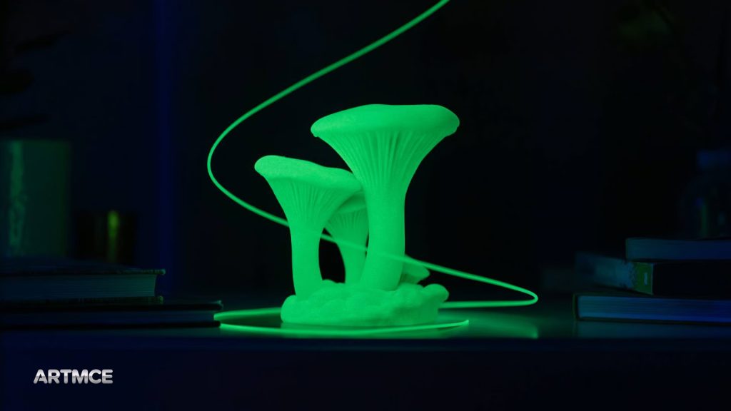 فیلامنت Prusament PETG Ultraglow Green با خاصیت شب‌تاب قوی؛ مناسب چاپ سه‌بعدی به روش FDM برای کاربردهای عملی و تزئینی در محیط‌های کم‌نور.